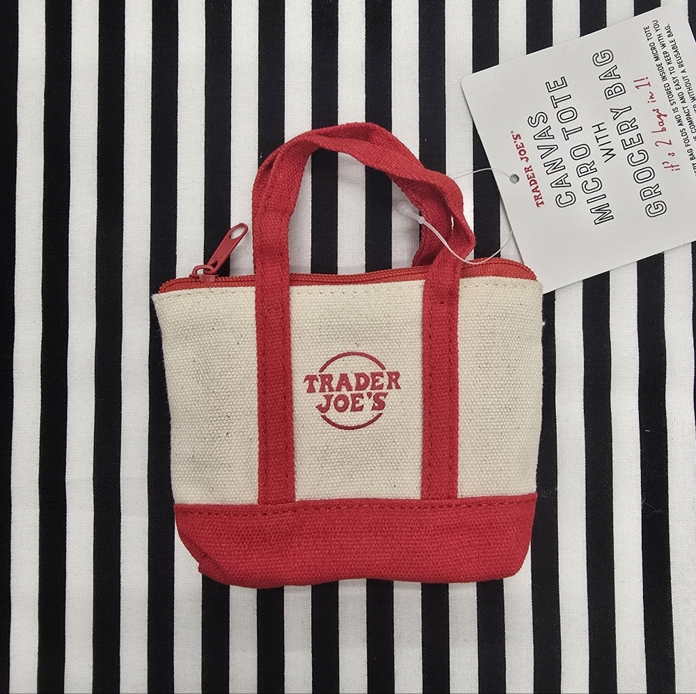 Trader Joe's Micro Tote Red NWT